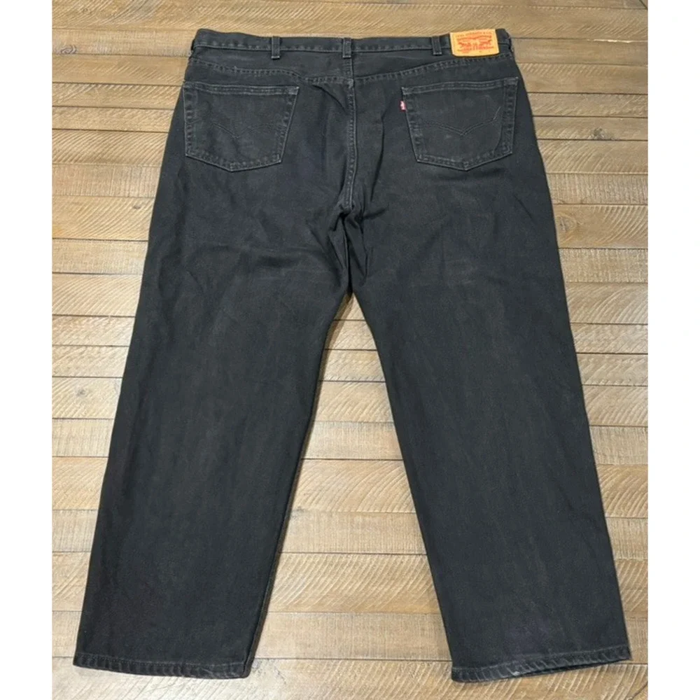 LEVI STRAUSS 550 Waterless Jeans Men 44x30 Straight Leg Black Denim